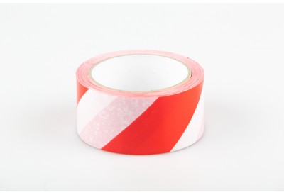 Red White Hazard Safe Distance Floor Marking Tape 48mm X 33m